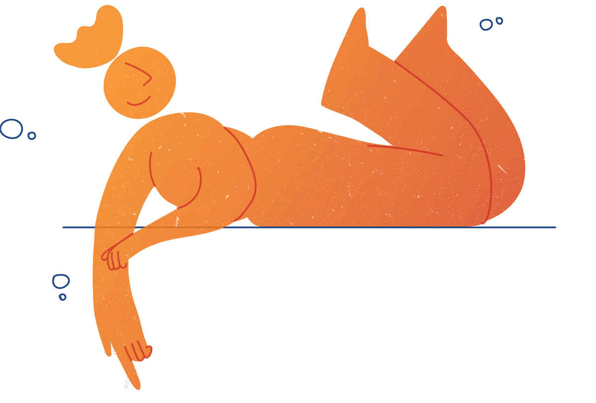 Babette pointing down